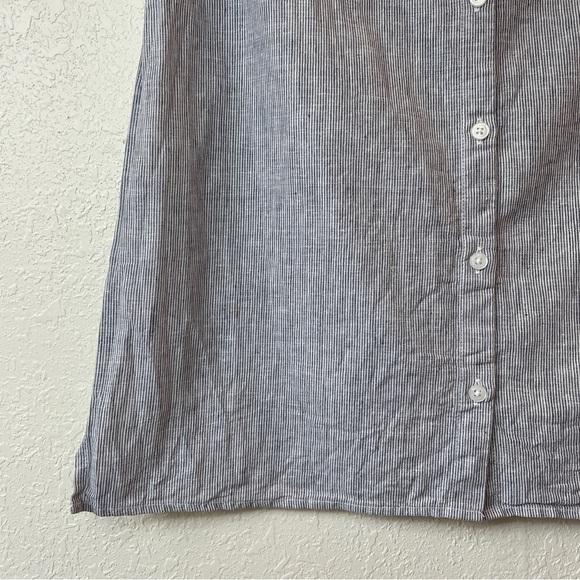 Pendleton M Linen Sleeveless Button Down Blouse - Picture 2 of 8